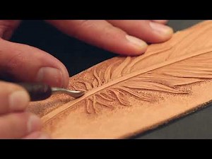 Tooling and dying a feather guitar strap