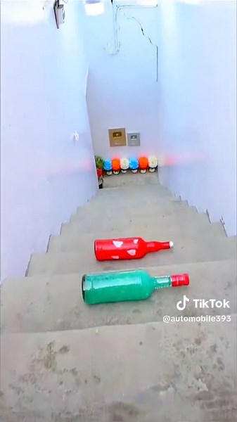 ASMR Glass Bottle Smashing on Stairs