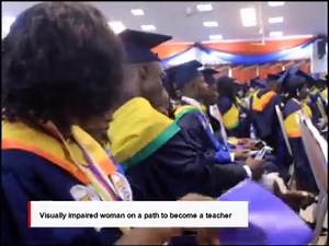 #NhyiraUpdates A 36-year-old visually-impaired woman jilted during pregnancy by a male colleague lover is living her dream of becoming a teacher. Adiza Nyankey who had resorted to begging to cater for herself and baby is among thousands who graduated at the weekend from University of Cape Coast. Ohemeng Tawiah who first broke the story has been following her exploits and brings us more. | Nhyira 104.5 FM