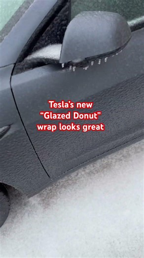 Tesla’s new 'Glazed Donut' wrap looks great #tesla #ice
