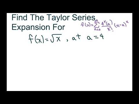Find The Taylor Series Expansion For f(x) = Square Root Of x, at a = 4