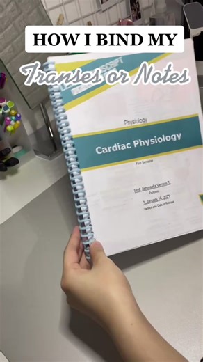 How I bind transes or notes ✨ #fyp #premed #shopee #trans #foryou