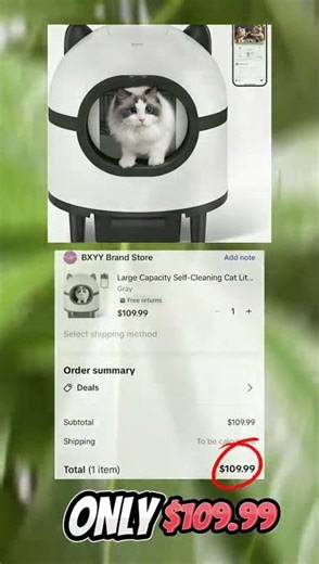 Smart Large Litter Box with Auto-Cleaning & App Control