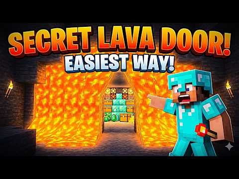 Minecraft Lava Door Tutorial 🔥 | Secret Redstone Door Build (Easy Guide)