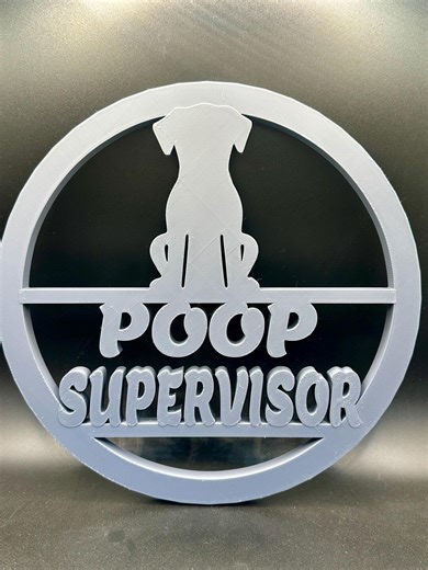 Wall Art - Bathroom Poop Supervisor - Etsy