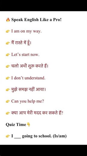 Speak English Daily 🔥Easy Sentences with Hindi#shorts #viral #spokenenglish