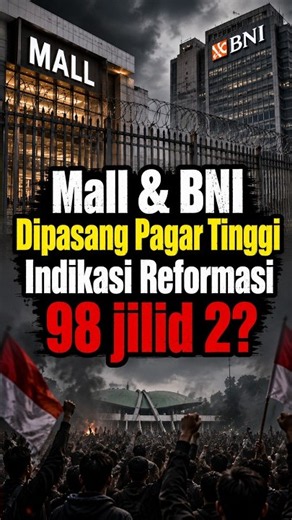 Malls and BNI Surrounded by High Fences, a Sign of Reformasi 98 Part 2? #reformasi98 #prabowo #dpr