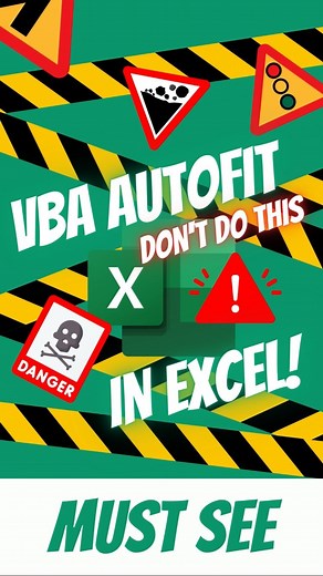 AutoFitting your data using VBA might seem like a good idea initially, but be mindful of its drawbacks. ‼️ 📬 Don’t forget to share this post! 🗂️ Remember to save it for future reference #excel #exceltricks #exceltips #excellearning #learnexcel #dataanalysis #dataanalytics #accountinglife #microsoftlearning #microsoftexcel | ExcelCamp