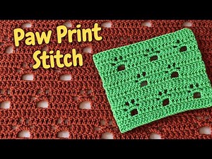 This Paw Print Crochet Stitch Is Perfect for Pet Blankets! 🐾