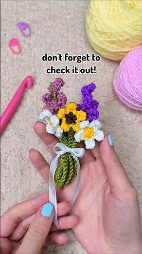 Crochet Flower Bouquet Tutorial For Beginners✨#crochet #amigurumi