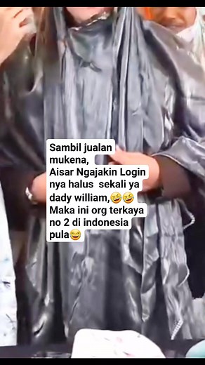193K views · 7K reactions | Live jualan mukena Aisar halus sekali ngajakin dady wiliam login, walau pun sambil bercanda藍藍藍 #AisarKhaleed #aisarkhaled #williamsaputra9naga #aisardadywilliam | Winda Oriza Mutia | Facebook