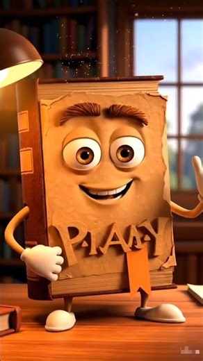 Animated Study Desk Characters ✏️📚💡 | Fun Pencil, Book & Lamp Cartoon #Shorts”