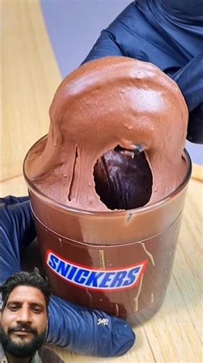 How To Eat Snickers Chocolate Spread#Shorts​ #ASMR​ #Mukbang​ #Dessert​ #Chocolate​ #Magnum​