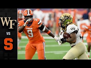 Wake Forest vs. Syracuse Football Highlights (2020)