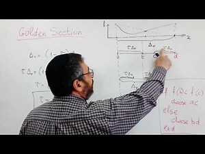 Golden section method of 1D minimization
