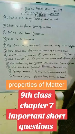 Understanding the Properties of Matter - 9th Class Physics Chapter 7