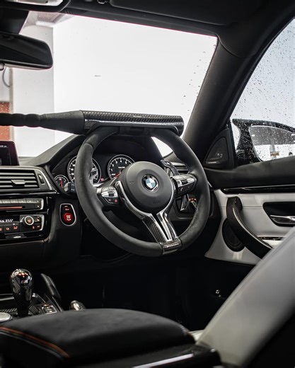 Universal Steering Wheel Lock 🔒 | Purple BMW M4 looking flawless 💜 Protected with our BMW M Baseball Bat Steering Lock, bold presence with real, visible theft deterrence.... | Instagram