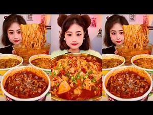 ASMR Mukbang: The Evolution of Chinese Cuisine | Spicy noodles,Pork curry rice, Bread, Chinese food!