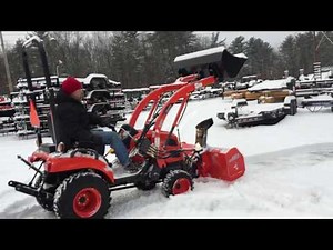 Kioti CS2210 HST Tractor Loader w/ Front Mount Snowblower