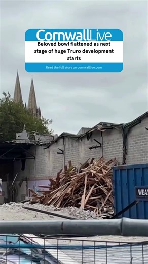 The much-loved Truro Bowl building has pretty much been flattened as the second phase of demolishing buildings on the city's Pydar site takes place. The delayed work will clear the site leading to the eventual creation of a whole new community for Truro. | Cornwall Live