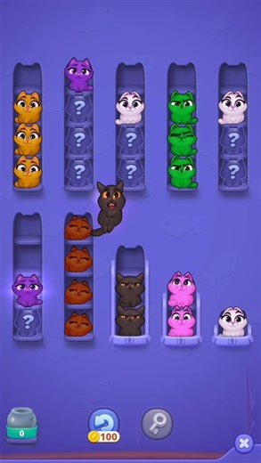 Kitty Sort - Gameplay Walkthrough (iOS & Android) Level 212 #shorts #games #funny