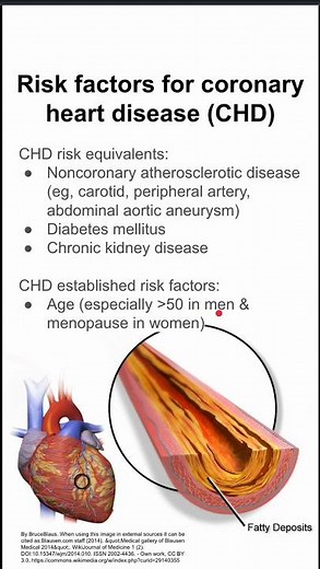 Risk factors for coronary heart disease (CHD)