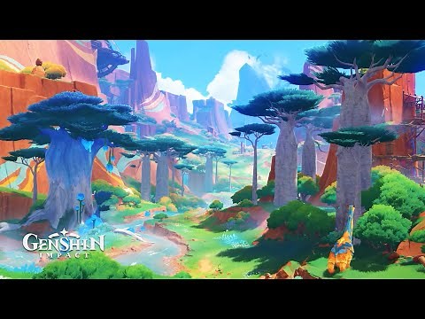 Natlan Beautiful Scenery, Environment & Creatures 4K | Genshin Impact 5.0