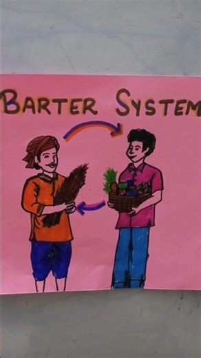 farmer exchanging crops for vegetables#barter system #exchange#shortvideo#art#