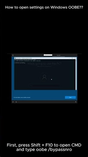 How to open Settings on Windows OOBE #windows #hacks #hacker