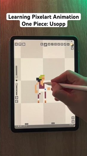 Learning Pixelart & Animation - One Piece Usopp Pound 5t Hammer #onepiece #pixelart #animation