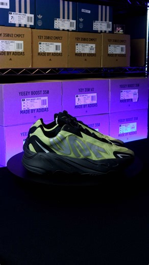 324/365 The adidas Yeezy Boost 700 MNVN Phosphor stands out with its bold Neon Yellow upper, contrasted by black details on the pull tabs, toe, sock liner, and overlays. Built with a lightweight, laceless mesh construction, it features reflective silver “700” branding across the sides for a futuristic look. Underfoot, a white Boost midsole and black rubber outsole deliver comfort and stability, rounding out this striking design. The adidas Yeezy Boost 700 MNVN Phosphor was released on April 24th