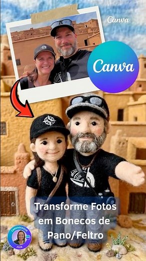 Novo Efeito Boneca de Feltro no Canva 🌟 Funciona no Canva Grátis! #canva #canvagratis