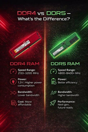 DDR4 vs DDR5 — What’s the real difference? 🚀