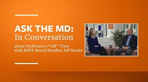 3K views · 66 reactions | In this #AsktheMD video, our VP of Medical Communications, Rachel Dolhun, MD talks with Board Member Jeff Keefer, who was diagnosed with #Parkinsons in 2007, about “off” time, available treatments and the latest research. Watch the full video here: https://bddy.me/3hFHHi8 | The Michael J. Fox Foundation for Parkinson's Research | Facebook