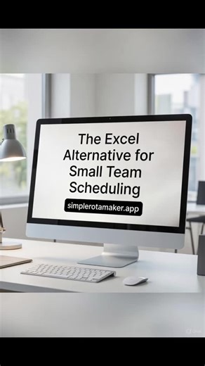 Tired of juggling shifts in Excel? 📊 There’s a simpler way. Create clean, professional rotas in minutes. Perfect for small teams who just want scheduling to work, without the complexity or cost of enterprise software. 👉 Try it free at simplerotamaker.app #SmallTeams #ShiftScheduling #RotaManagement #ExcelAlternative #WorkSmarter TeamPlanning StartupTools ProductivityApps SmallBusinessTools | Simple Rota Maker