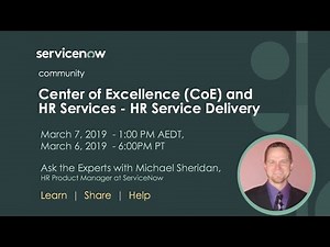 [APJ] Ask the Experts: Center of Excellence (CoE) and HR Services - HR Service Delivery
