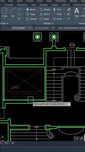 Elevator / Lift Plan in AutoCAD #fyp #foryou #youtubeshorts #youtube #share #like #subscribe