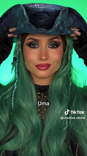 I had so much fun creating these @Disney Descendants inspired makeup looks AND of course I had to do corresponding wigs to match the characters! Descendants: The Rise of Red is now streaming on @Disney ! Having blue hair for almost 10 years now, truly makes me feel connected to this franchise 🍎 #ad #descendants #cosplay