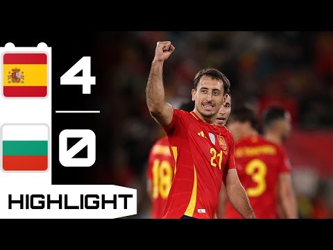 Spain vs Bulgaria 2 0 Highlights & Goals Mikel Merino Goal