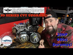 GoPowersports 40 series torque converter install- 440cc Duromax engine- Zircon Go Kart- FIRST DRIVE!