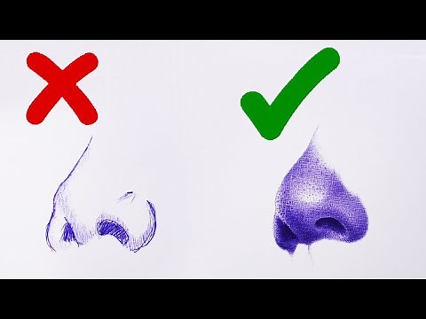 How To Draw Realistic NOSE With Pen_Real Time/Time Lapse (Draw Like A PRO)_(Ebuka Pen)