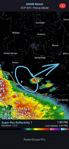 Very dangerous thunderstorms. Indicating destructive winds & large to giant hail. | Tamworth Regional Weather