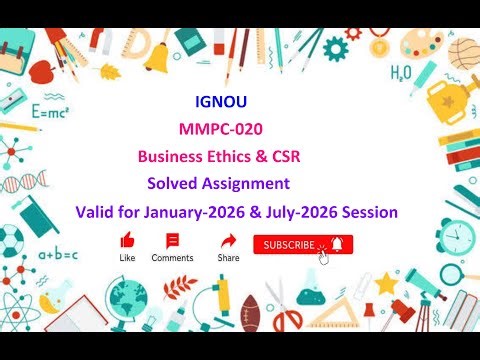 MMPC 020 SOLVED ASSIGNMENT | MMPC 020 IGNOU Solved Assignment Jan-2026 & July-2026 | IGNOU