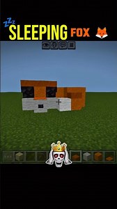 How to Build a Sleeping Fox in Minecraft! 🦊💤 | #shorts #minecraft #fox #edit