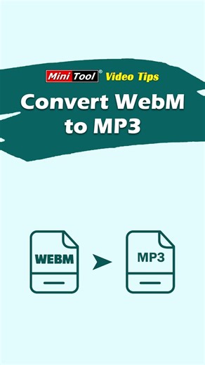 This short video explains why to convert WebM to MP3. It also shows how to process this conversion with MiniTool Video Converter! #Audioconverter #webm #mp3 | MiniTool