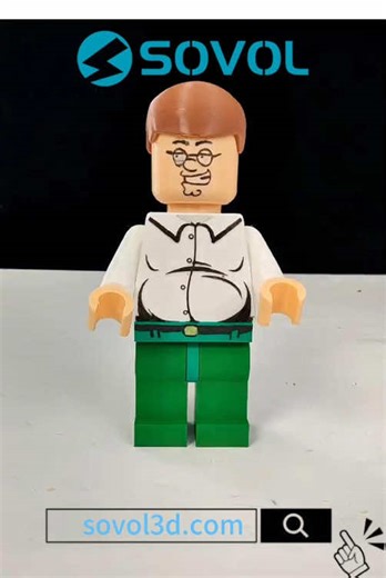 “Hehehehe” in #lego Form: Building a 3D-Printed #PeterGriffin 🦾3D Printer:SV08 MAX - sovol3d.com 👉Models by Makerworld@bimbowsk #3dprint #sovol #familyguy