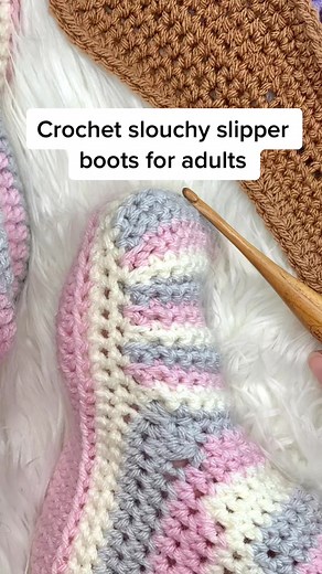 Crochet Slouchy Slipper Boots Free Pattern and Tutorial