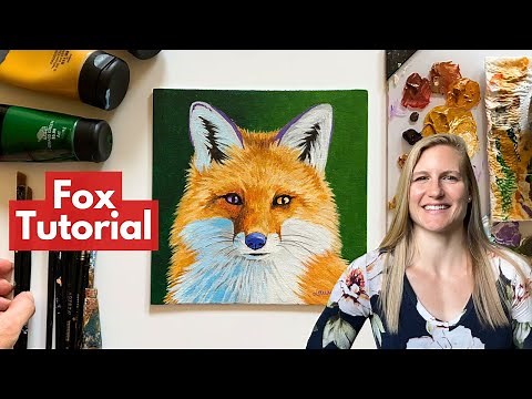 Cute Fox (Fall Painting) Step-by-Step Tutorial using Acrylics | Etsy Shop Grand OPENING