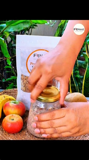 🥣🍀 Introducing the Healthiest Breakfast Blend! Creamy, nutty & naturally delicious — that’s our Peanut Butter Overnight Oats, by FitNest.😋 Just add milk & yogurt in a jar, leave it overnight, and wake up to a bowl full of creamy goodness 😋✨ Topped with caramelized apples — it’s wholesome, nutritious & simply irresistible! 💛 Perfect for busy mornings 💛 No added sugar 💛 High in protein & fiber 👉 Ready to make your mornings easier and tastier? Inbox us to order your FitNest Overnight Oats M