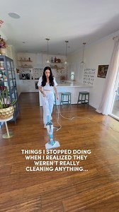 Here’s what I stopped why… 👇 1. Mopping floors with harsh chemicals: They were expensive, strong-smelling, and left a film on my wood floors. I switched to a steam mop and never looked back. 2. Scrubbing grout with harsh bleach: It was exhausting and damaged the grout. Steam is faster, easier, and doesn’t cause wear. 3. Using expensive fabric cleaners on furniture: I used to buy pricey sprays to clean the couch and chairs. Now I use steam and a microfiber — it’s cheaper, safer, and just works b